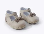 PANTOFI DECUPATI IVIA PG , fundă , bej , din PIELE NATURALA