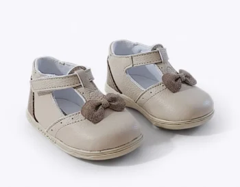 PANTOFI DECUPATI IVIA PG , fundă , bej , din PIELE NATURALA