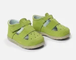 PANTOFI DECUPATI IVIA PGM , verde , din PIELE NATURALA