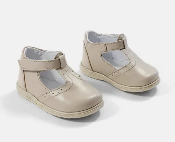 PANTOFI DECUPATI IVIA PG , bej sidef , din PIELE NATURALA