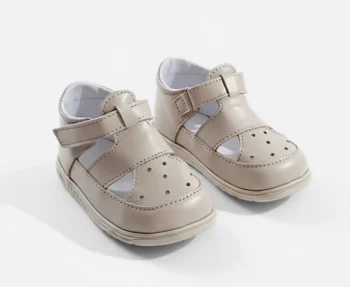 PANTOFI DECUPATI IVIA PGM , bej sidef , din PIELE NATURALA