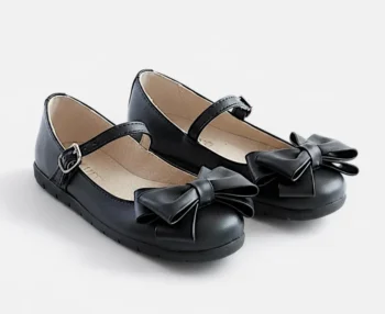 PANTOFI BALERINI 1804-2 , fundiţe , negru , din PIELE NATURALĂ