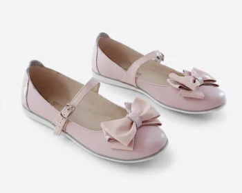 PANTOFI BALERINI 1804 , fundiţe , roz-bej , din PIELE NATURALĂ