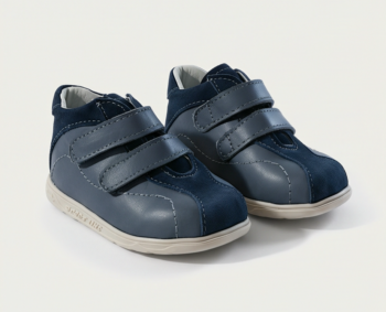 PANTOFI IVIA B3 , bleumarin-gri , din PIELE NATURALA